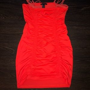 Neon orange dress